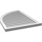 Ekena Millwork Quarter Round Top Left Surface Mount PVC Gable Vent w/ 2"W x 2"P Brickmould Sill Frame, 28"W x 42"H GVPQL28X4203SF - alternate 5